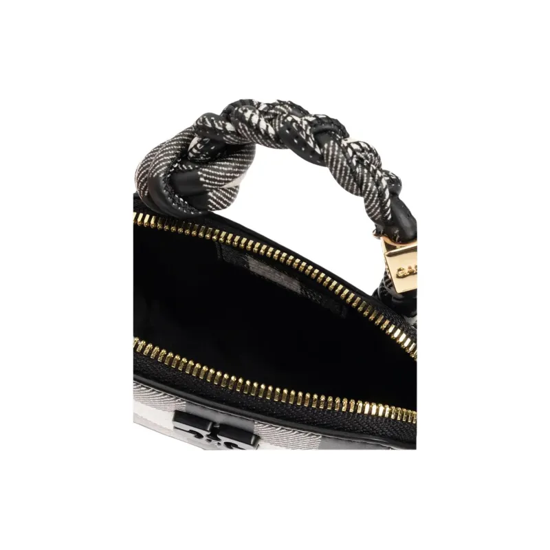 GANNI Recycled Leather Handbag Trumpets Women's Black-4