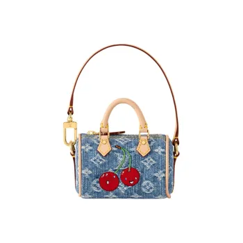 LOUIS VUITTON Takashi Murakami Collaboration Speedy Cotton Bag Accessory Mini Women's Blue