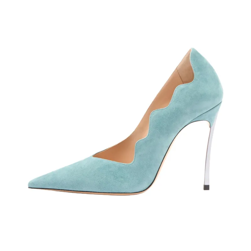 Casadei Superblade Slim Heel High Heels 10cm Women's Blue-0