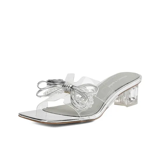 JIUXINGDAO Rhinestone Crystal Odor Resistant Slide Slippers Women's-7
