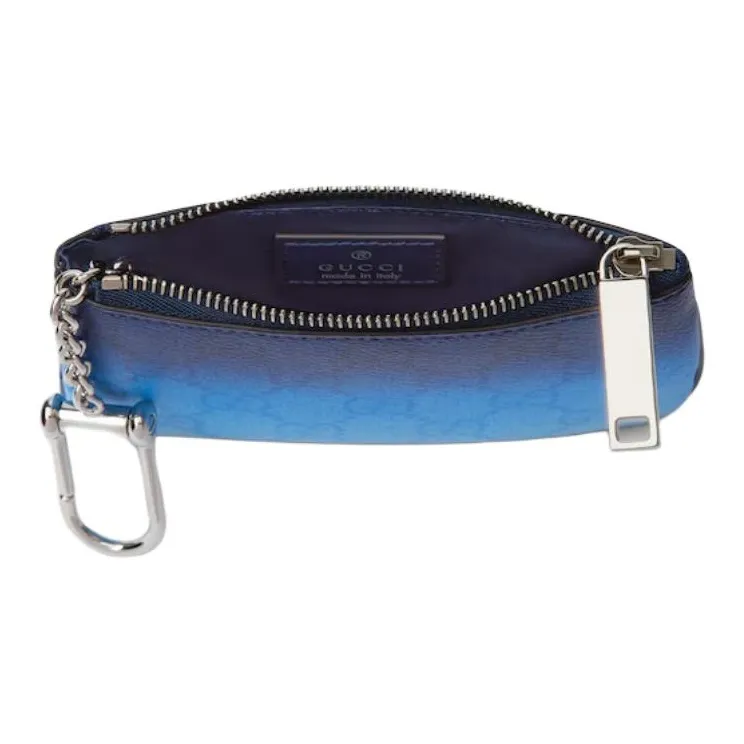 GUCCI Coated Fabric Key Pouch Men's Blue-4