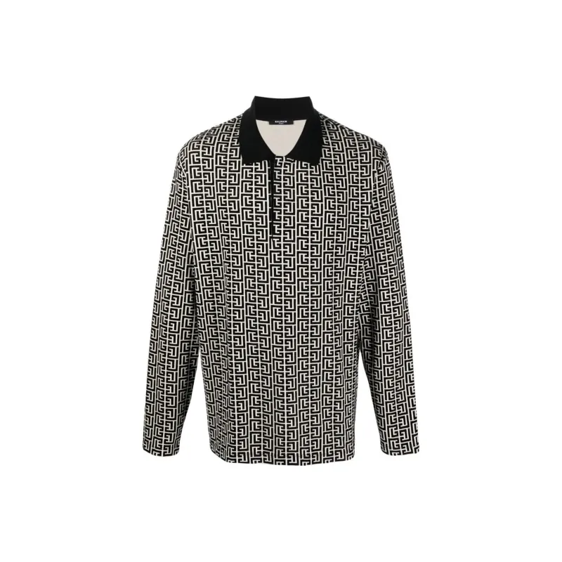 BALMAIN Polo Shirts Men Black-0