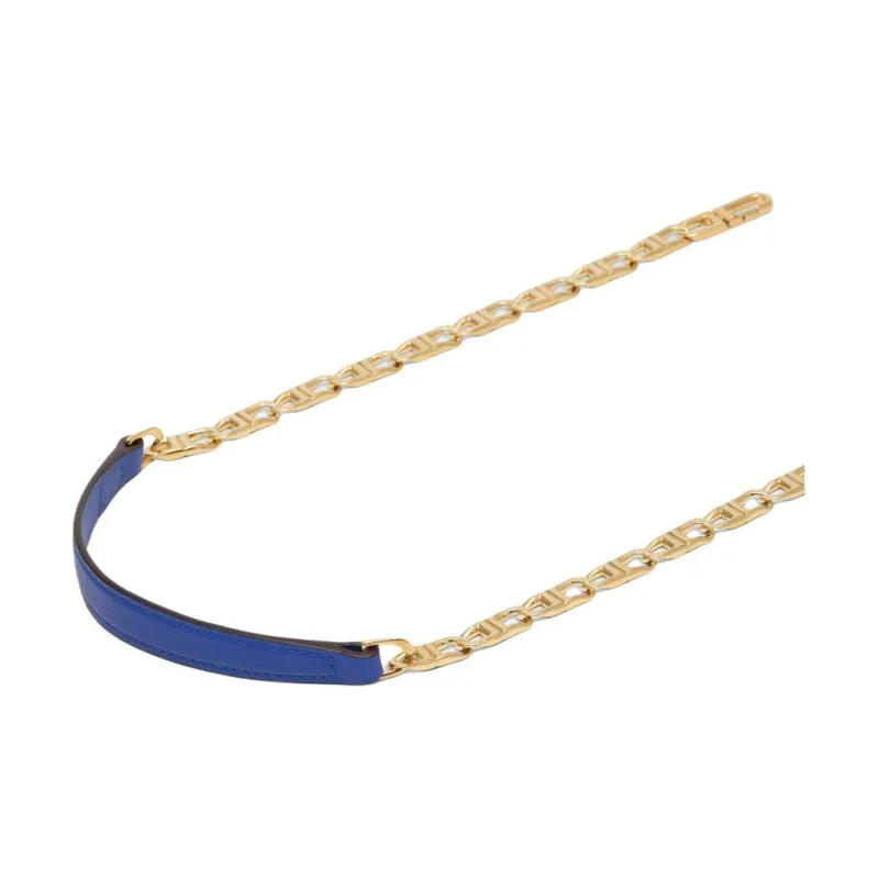 Delvau Calfskin Bag Strap Unisex Blue-2