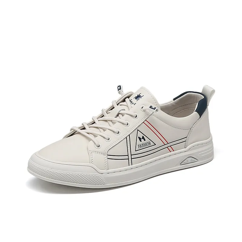 Spider King Low Top Skateboard Shoes Men's White-0