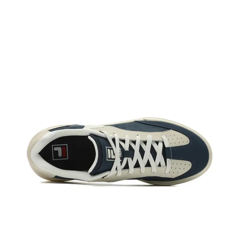 FILA Modern Abrasion Resistant Low Top Skateboard Shoes Men's Dark Navy Blue-3