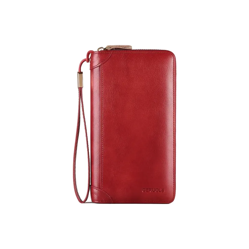 Gorora Top Grain Cow Leather Anti Skimming, Practical Card Holder Regular Unisex Multicolor-23