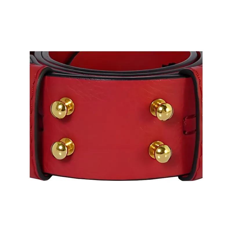 Burberry Calfskin Bag Straps Women's Deep Red-3