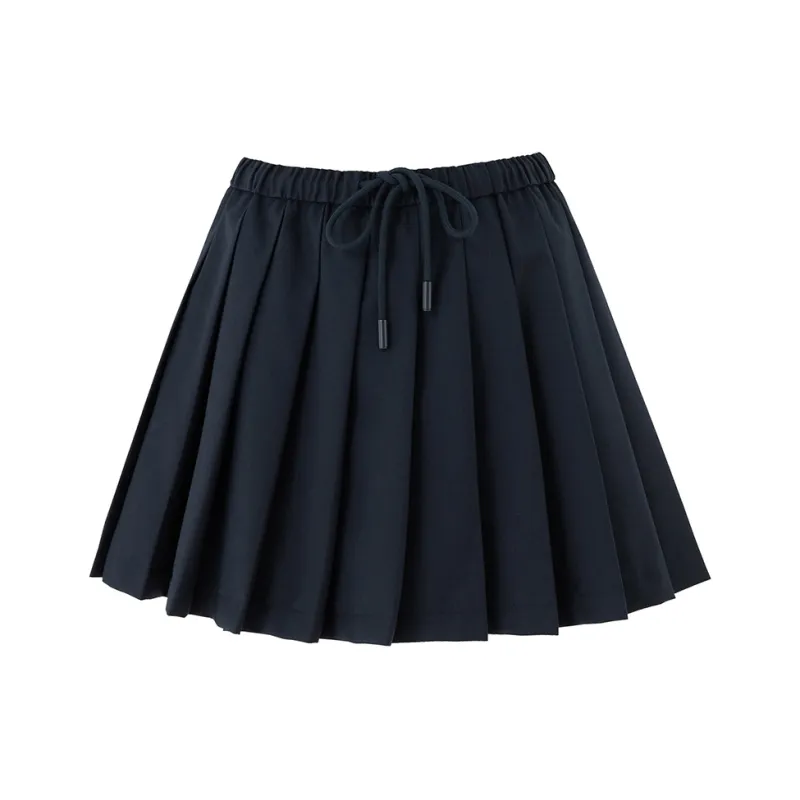 SOON FLOWER Casual Short Skirts Women's Navy Blue-0