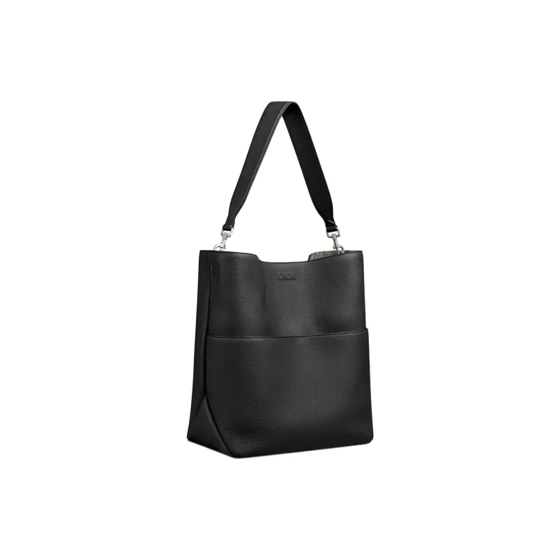 DIOR Calfskin Hobo Bag Shoulder Bag Unisex Black-2