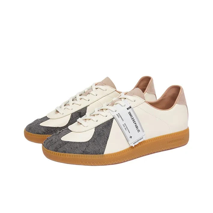 SMILEREPUBLIC FOUETTE Cushioning And Abrasion Resistant Coverage Low Top Skateboard Shoes Women's White-1