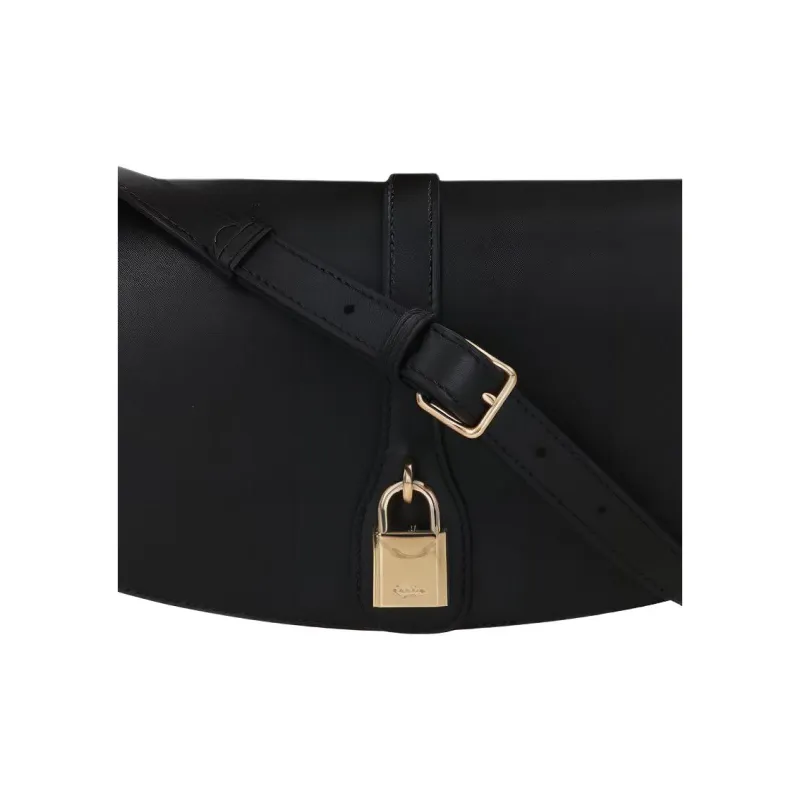 CELINE Tabou Smooth Cow Leather Shoulder Bag Crossbody Bag Handbag Large Size Women's Black-2