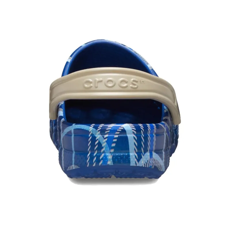 Crocs Baya Clog Holiday Plaid Blue Jean-4