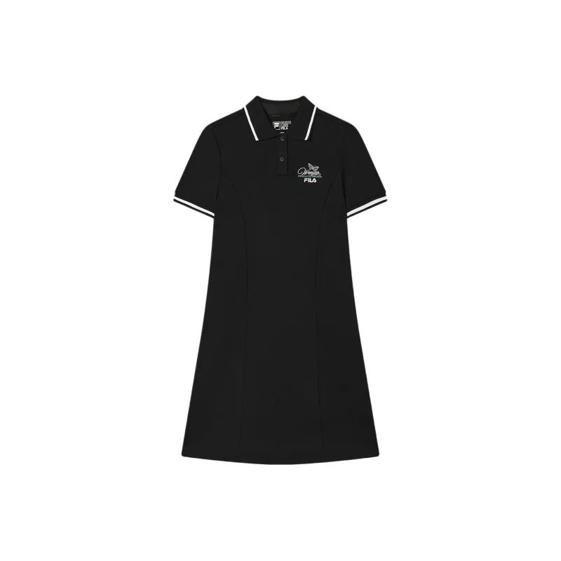 FILA Short Sleeved Dress Women's Black-0
