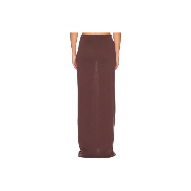 HELSA Knit Long Skirts Women's Mud Brown-2