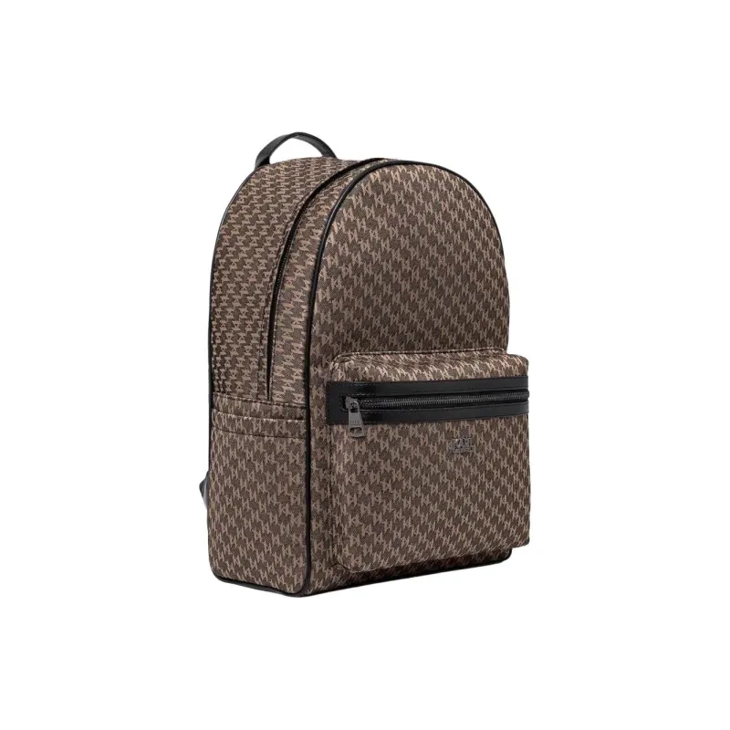 KARL LAGERFELD Viscose Backpack Men's Umber-1