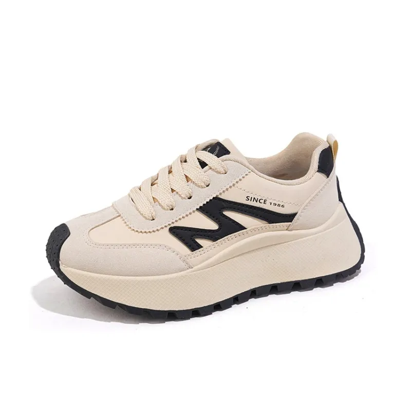 Gai Renpu Slip Resistant, Abrasion Resistant, Breathable Low Top Chunky Sneakers Women's-0