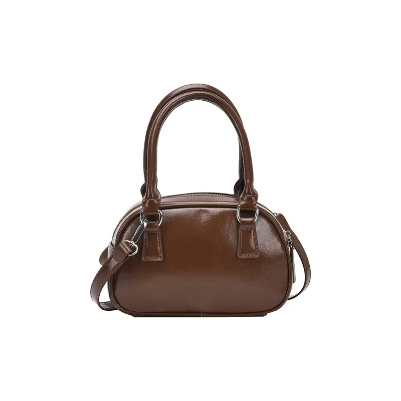 BAODIDAISHU PU Bowling Bag, Shoulder Bag, Handbag Regular Women's Brown/Black/Burgundy/Coffee-0