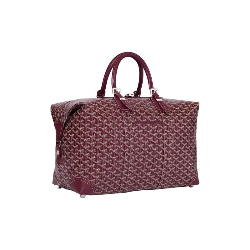 GOYARD Bowling Canvas Travel Bag Women's Burgundy-1