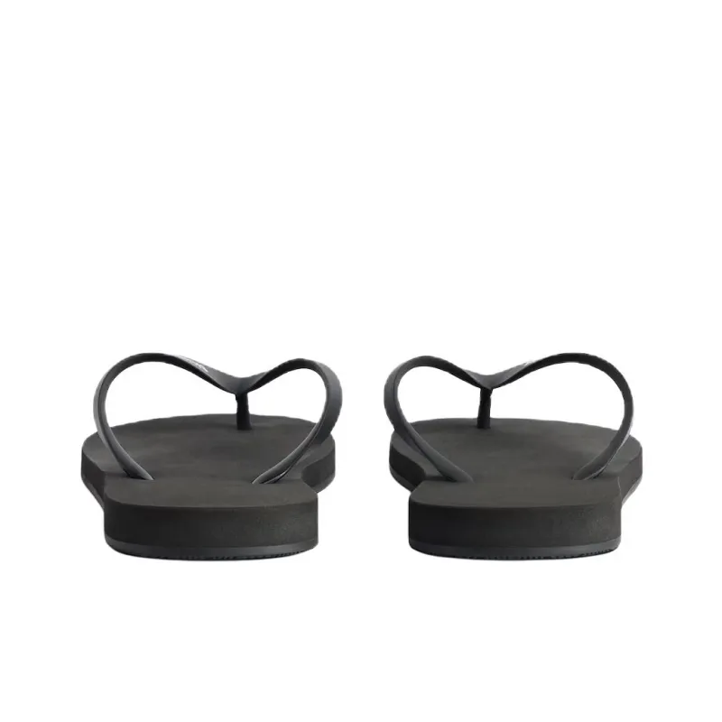 Balenciaga Abrasion Resistant Flip Flops Women's Black-5