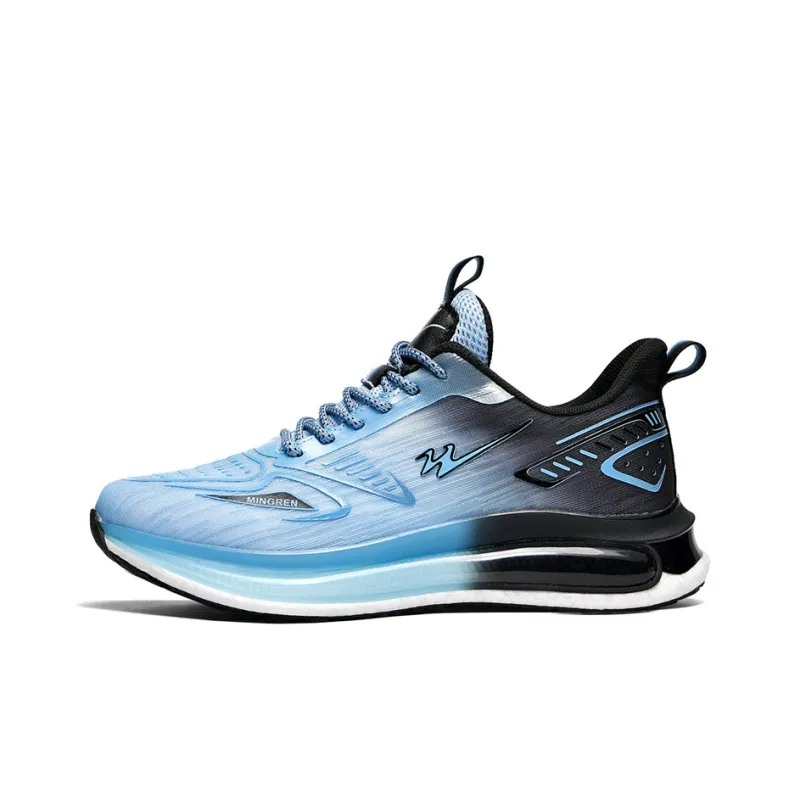 Binary Cushioning Rebound Lightweight Breathable Slip Resistant Low Top Running Shoes Unisex Ice Blue-0