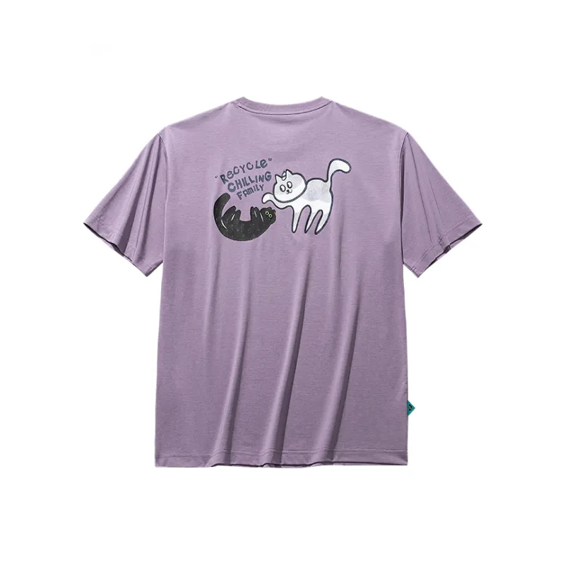 Anta Life Collection T Shirt Men's Silk Gray Purple-1