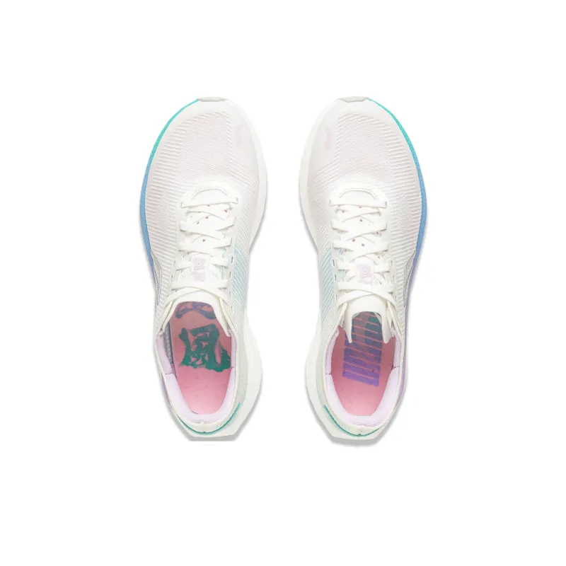 LINING ZhuiFeng Running Shoes Women's Low Top Standard White, Porcelain Turquoise-3
