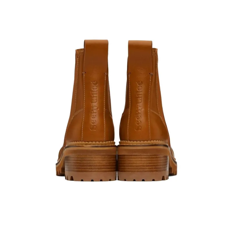 See By Chloe Short Chelsea Boots Women's Brown-3