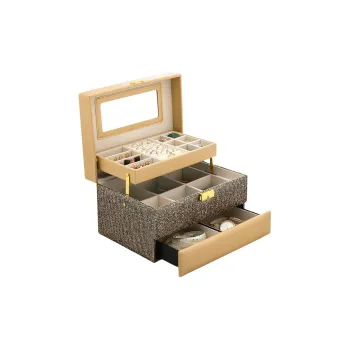MUYAXUAN Flannelette Storage Jewelry Box For Accessories