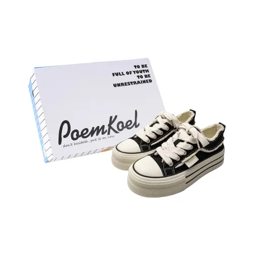 POEM KOEL Height Increasing Abrasion Resistant Breathable Slip Resistant Low Top Skateboard Shoes Women's