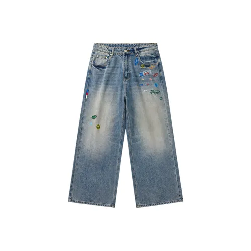 LOVE ME LATER Jeans Unisex Light Denim Blue