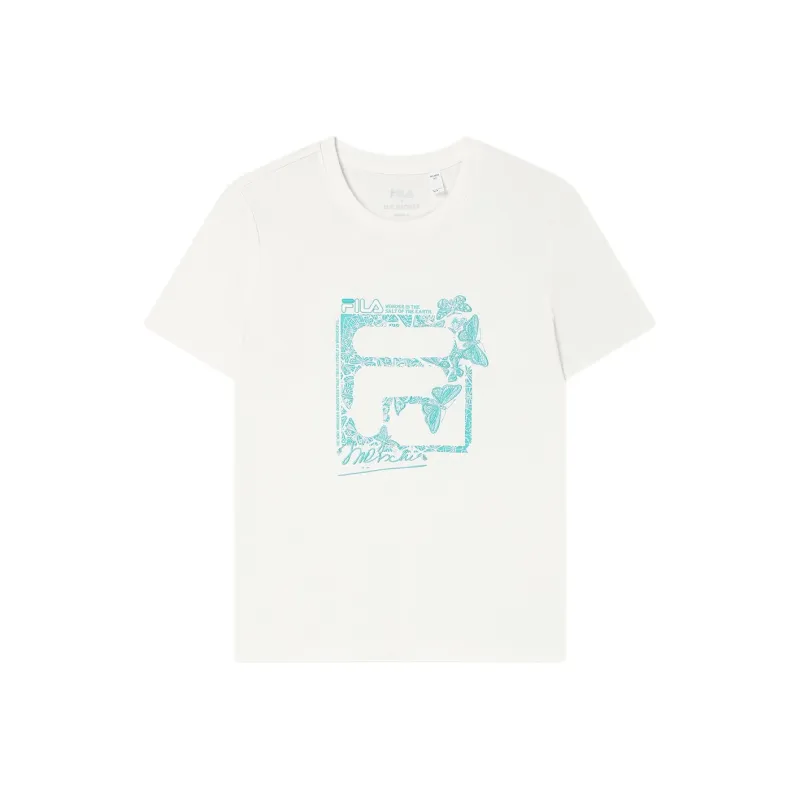 FILA x M.C.ESCHER SS25 T Shirt Women's Cloud White-0
