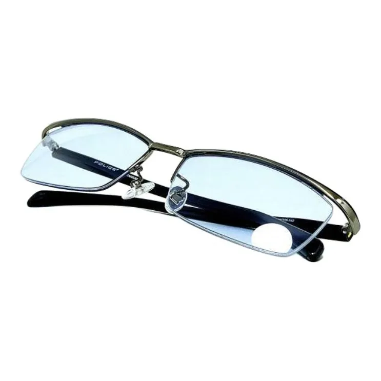 Police Titanium Plastic Rectangular Sunglasses Men's Black-2