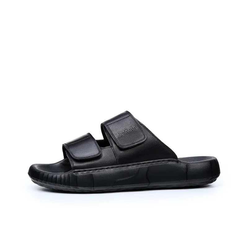 ΛOLUNKΛ Rubber Sole Slip Resistant Abrasion Resistant Slide Slippers Men's-0