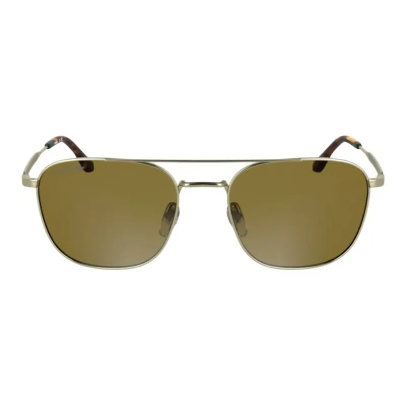 LACOSTE Metal Irregular Shape Sunglasses Unisex Brown-1