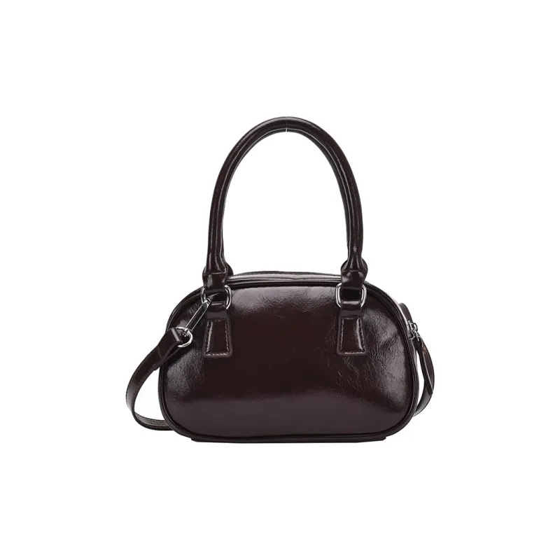 BAODIDAISHU PU Bowling Bag, Shoulder Bag, Handbag Regular Women's Brown/Black/Burgundy/Coffee-18