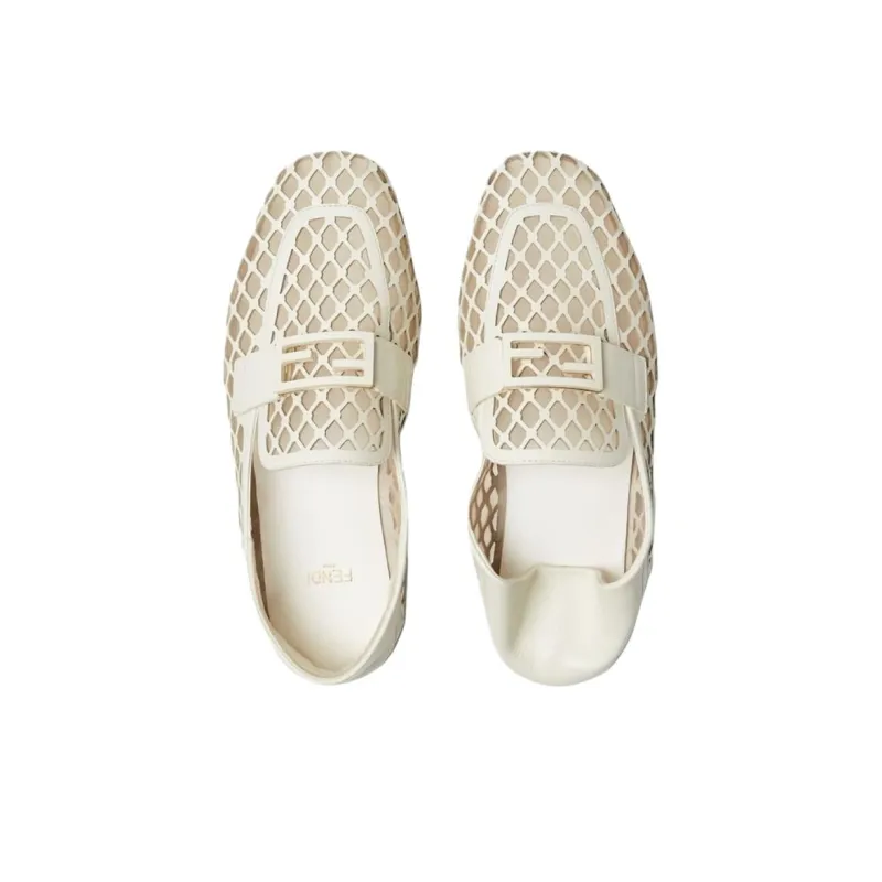 FENDI Baguette Casual Single Shoes Women's White-3