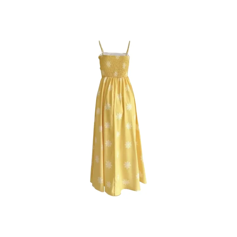 AFGGD Slip Dresses Women's Yellow-1