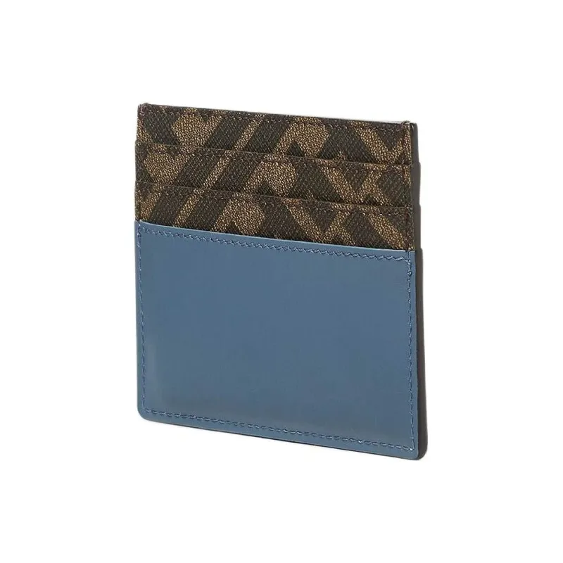 FENDI Leather Card Holder Men's Blue-1