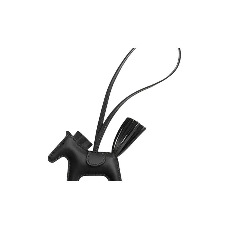 HERMES Rodeo Milo Lambskin Bag Accessory Trumpets Unisex Black-1