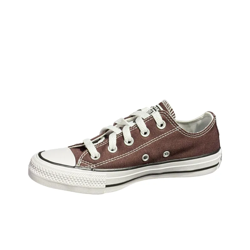 Converse All Star Anti Slip Wear Resistant Low Top Canvas Shoes Women's Brown-0
