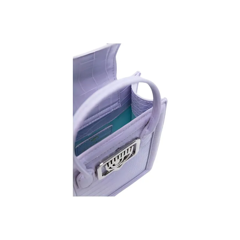 CHIARA FERRAGNI Eyelike Polyester Tote Bag, Shopping Bag, Shoulder Bag, Crossbody Bag, Handbag Trumpets Women's Lilac-2
