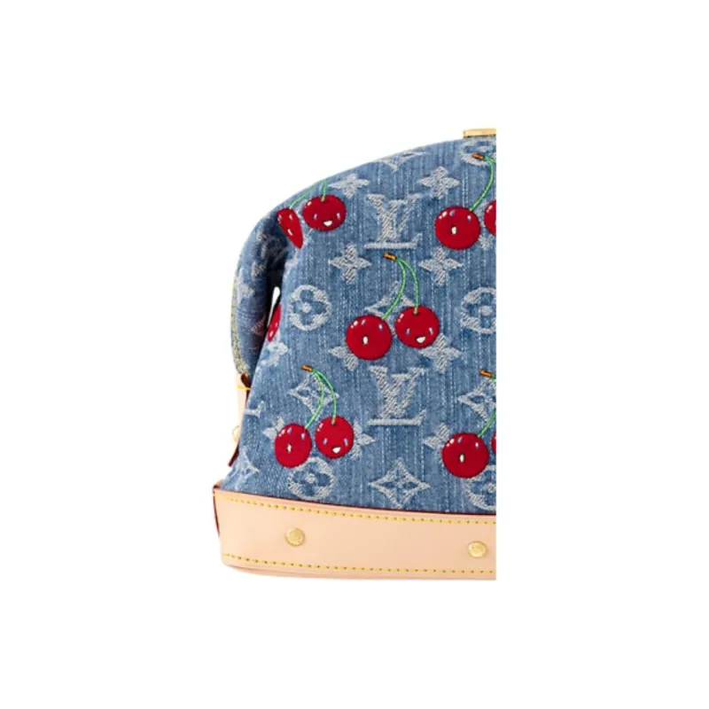 LOUIS VUITTON X Takashi Murakami Cherry Cosmetic Pouch Gm Denim Monogram-4