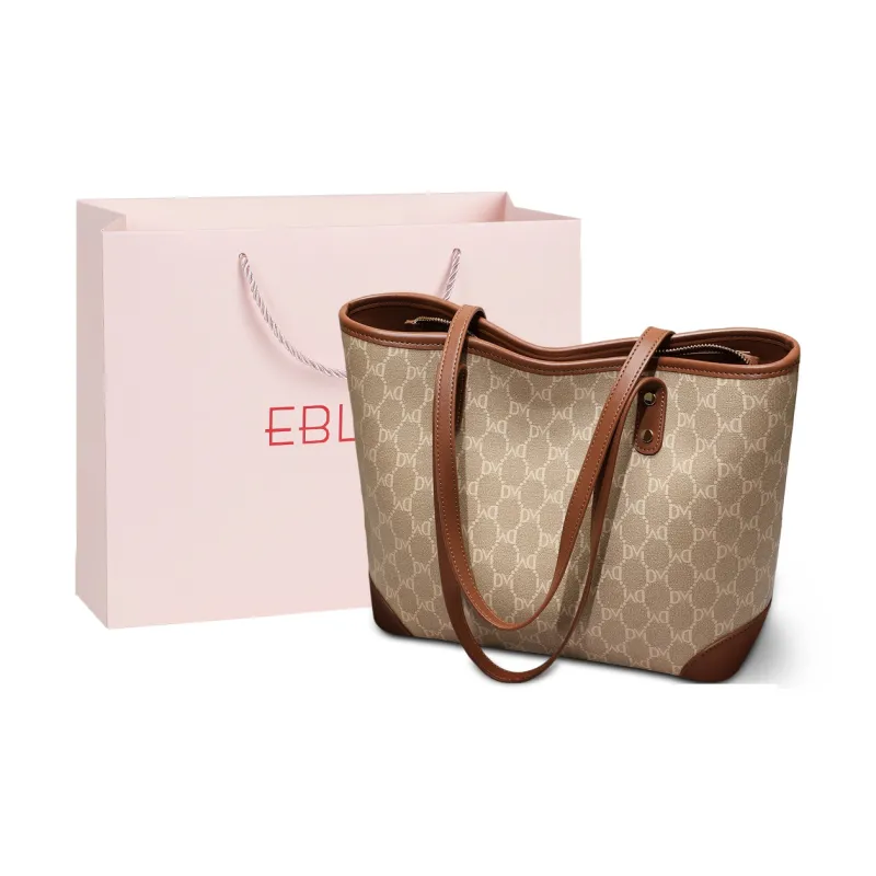 EBLAN Synthetic Leather Shoulder Bag Regular Women's Rock Brown-0