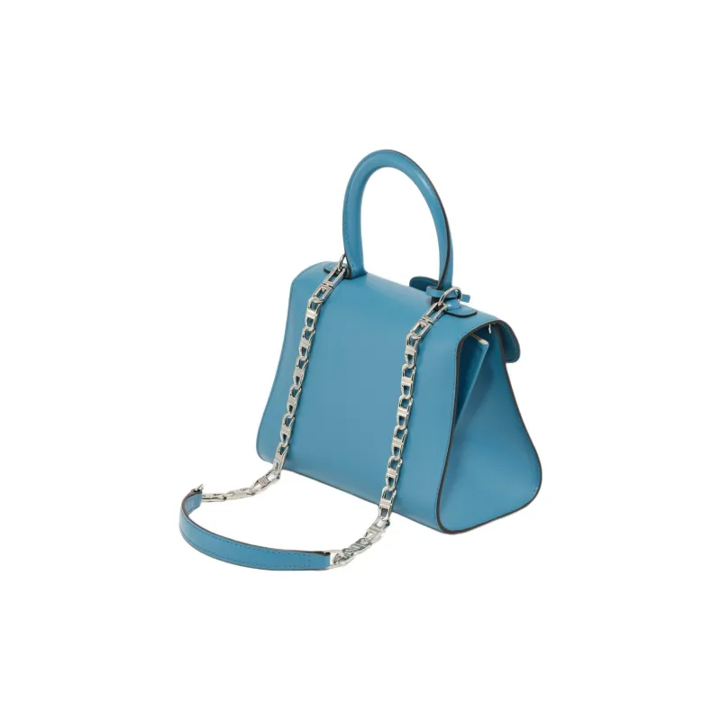 Delvau Calfskin Bag Strap Unisex Light Blue-1