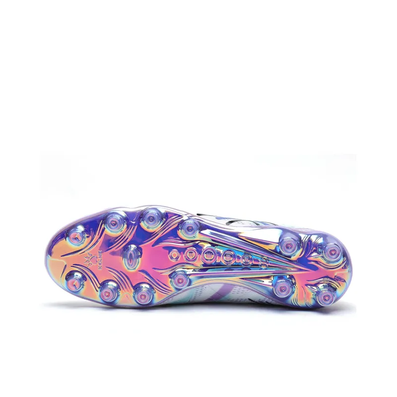 KELME Ji Di 5.0 FG Firm Ground Cushioning, Rebound, Slip Resistant Soccer Shoes Unisex White Multicolor Flagship-9