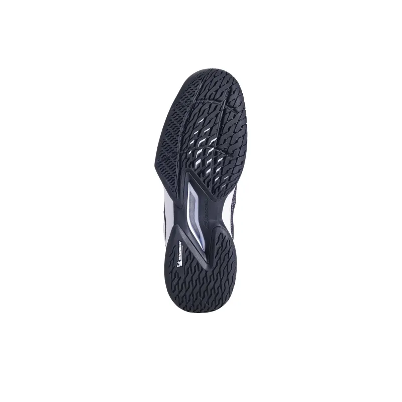 Babolat Abrasion Resistant Low Top Tennis Shoes Men's Black White-3