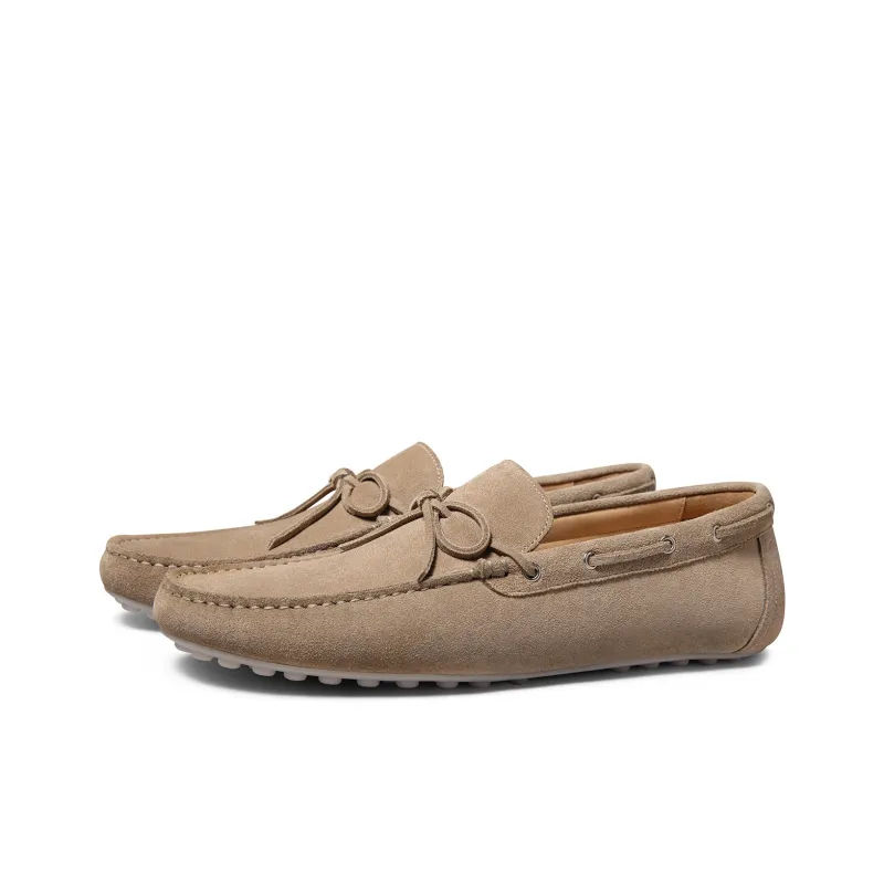 THOM WILLS Fashion Versatile Belt Buckles Gommino Loafers Casual Shoes Men's-1