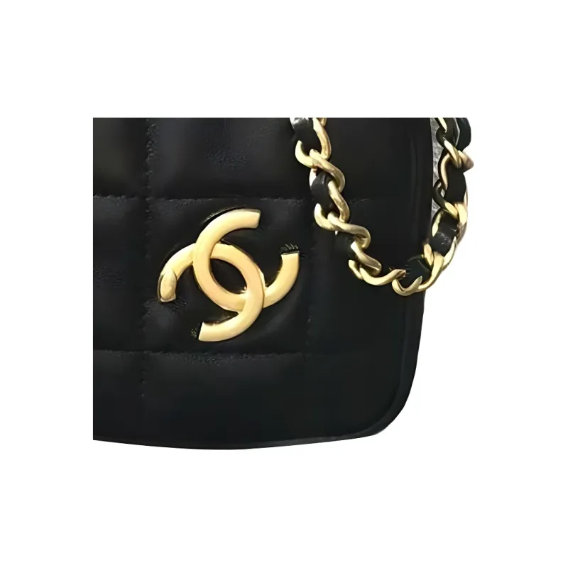 CHANEL Lambskin Shoulder Bag, Crossbody Bag Women's Black-2