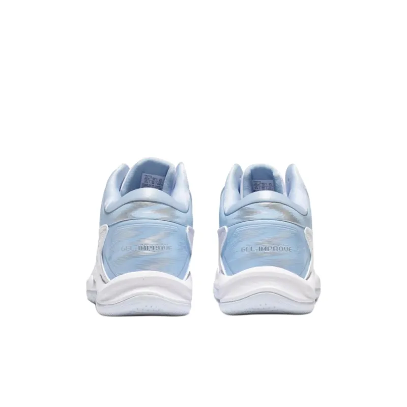 Asics Gel Improve 2 Anti Slip Wear Resistant Low Top Children's Basketball Shoes White Blue Kids'-3
