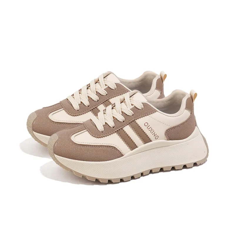 Gai Renpu Slip Resistant, Abrasion Resistant, Breathable Low Top Chunky Sneakers Women's-5